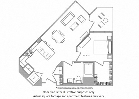 1 Bed C floor plan at Cannery Park by Windsor, California, 95112